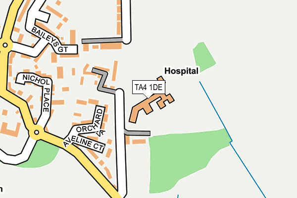 TA4 1DE map - OS OpenMap – Local (Ordnance Survey) TA4 1DE map - OS OpenMap – Local (Ordnance Survey)