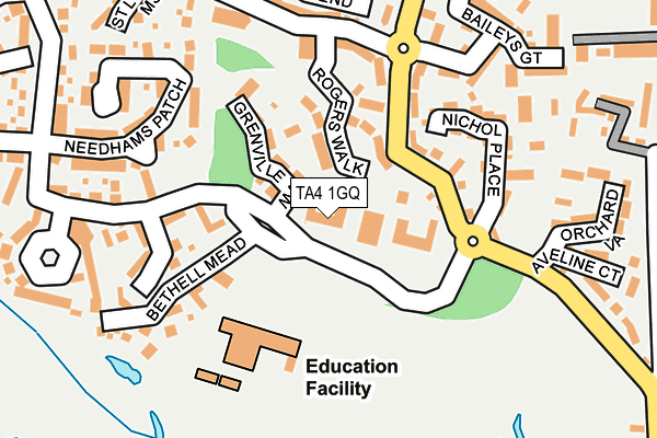 TA4 1GQ map - OS OpenMap – Local (Ordnance Survey) TA4 1GQ map - OS OpenMap – Local (Ordnance Survey)