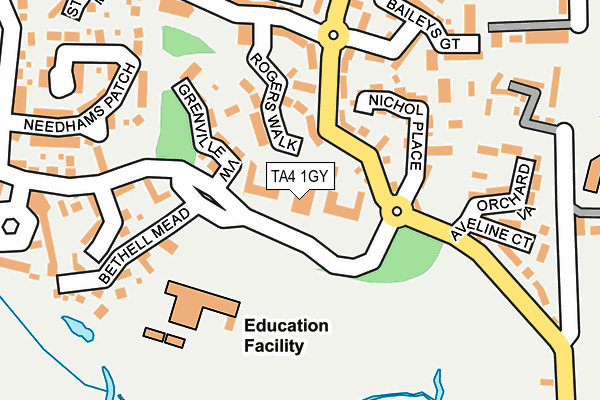 TA4 1GY map - OS OpenMap – Local (Ordnance Survey) TA4 1GY map - OS OpenMap – Local (Ordnance Survey)