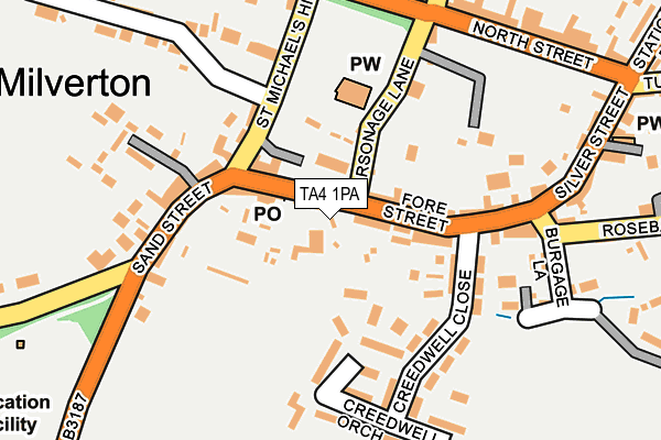 TA4 1PA map - OS OpenMap – Local (Ordnance Survey) TA4 1PA map - OS OpenMap – Local (Ordnance Survey)