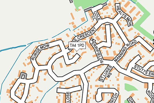 TA4 1PD map - OS OpenMap – Local (Ordnance Survey) TA4 1PD map - OS OpenMap – Local (Ordnance Survey)