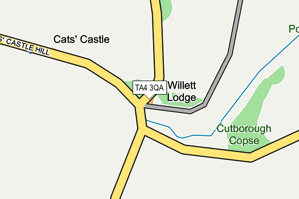 TA4 3QA map - OS OpenMap – Local (Ordnance Survey) TA4 3QA map - OS OpenMap – Local (Ordnance Survey)