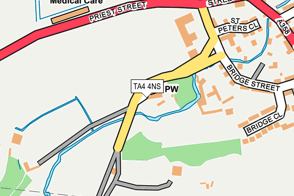 TA4 4NS map - OS OpenMap – Local (Ordnance Survey) TA4 4NS map - OS OpenMap – Local (Ordnance Survey)