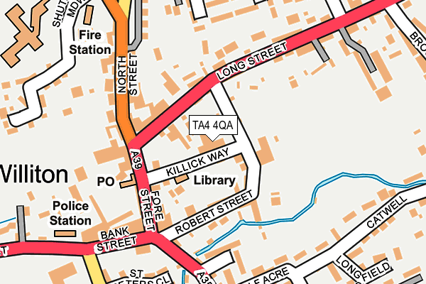 TA4 4QA map - OS OpenMap – Local (Ordnance Survey) TA4 4QA map - OS OpenMap – Local (Ordnance Survey)