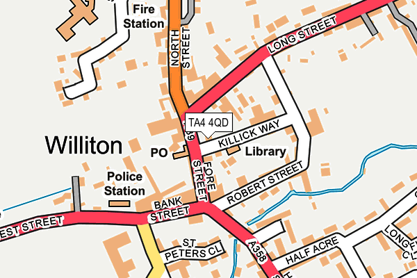 TA4 4QD map - OS OpenMap – Local (Ordnance Survey) TA4 4QD map - OS OpenMap – Local (Ordnance Survey)