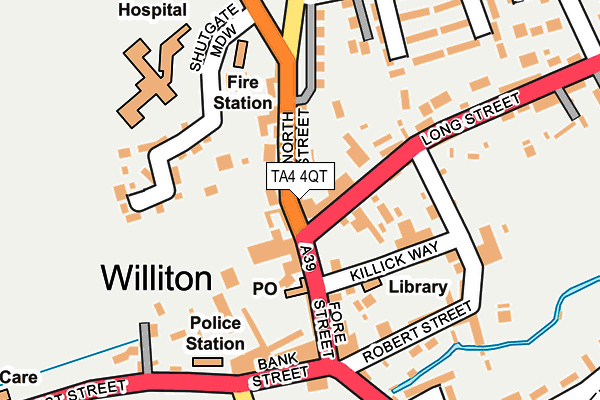 TA4 4QT map - OS OpenMap – Local (Ordnance Survey) TA4 4QT map - OS OpenMap – Local (Ordnance Survey)
