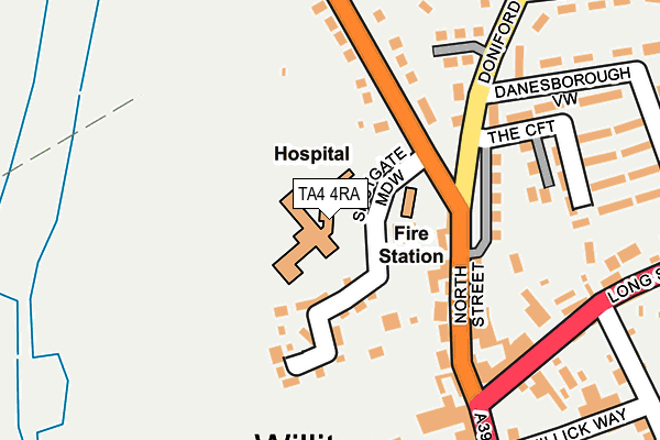 TA4 4RA map - OS OpenMap – Local (Ordnance Survey) TA4 4RA map - OS OpenMap – Local (Ordnance Survey)