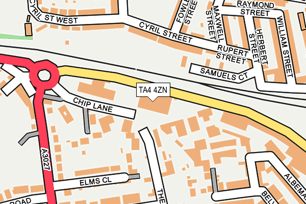 TA4 4ZN map - OS OpenMap – Local (Ordnance Survey) TA4 4ZN map - OS OpenMap – Local (Ordnance Survey)