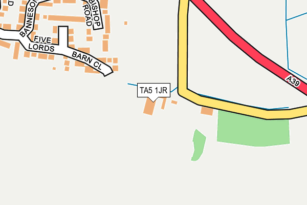 TA5 1JR map - OS OpenMap – Local (Ordnance Survey) TA5 1JR map - OS OpenMap – Local (Ordnance Survey)