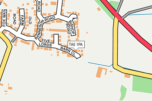 TA5 1PA map - OS OpenMap – Local (Ordnance Survey) TA5 1PA map - OS OpenMap – Local (Ordnance Survey)