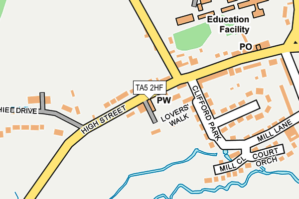 TA5 2HF map - OS OpenMap – Local (Ordnance Survey) TA5 2HF map - OS OpenMap – Local (Ordnance Survey)
