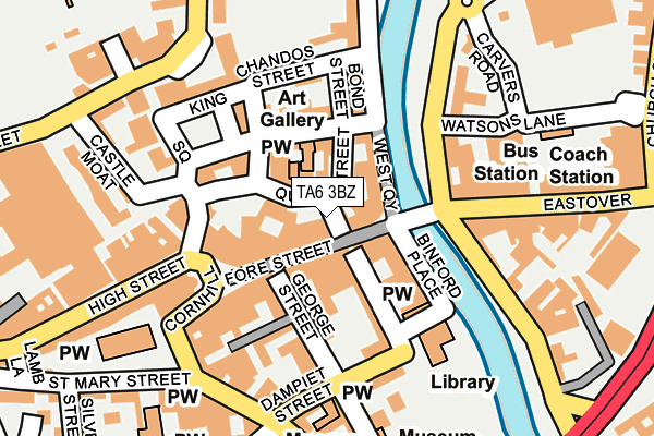 TA6 3BZ map - OS OpenMap – Local (Ordnance Survey) TA6 3BZ map - OS OpenMap – Local (Ordnance Survey)