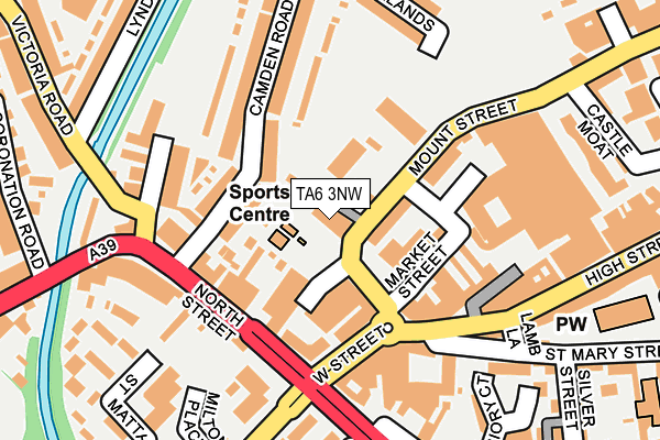 TA6 3NW map - OS OpenMap – Local (Ordnance Survey) TA6 3NW map - OS OpenMap – Local (Ordnance Survey)