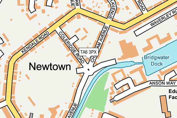 TA6 3PX map - OS OpenMap – Local (Ordnance Survey) TA6 3PX map - OS OpenMap – Local (Ordnance Survey)