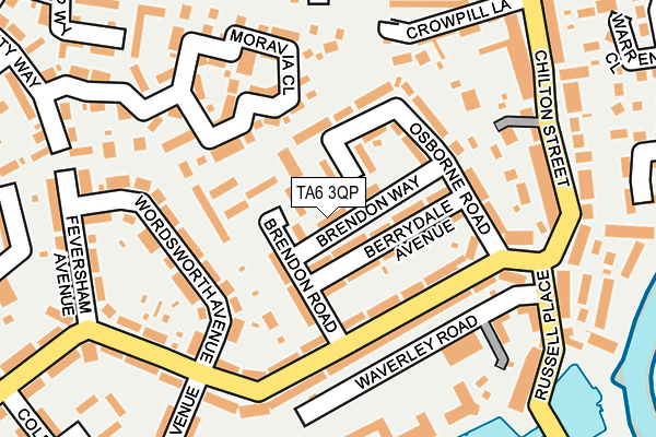TA6 3QP map - OS OpenMap – Local (Ordnance Survey) TA6 3QP map - OS OpenMap – Local (Ordnance Survey)