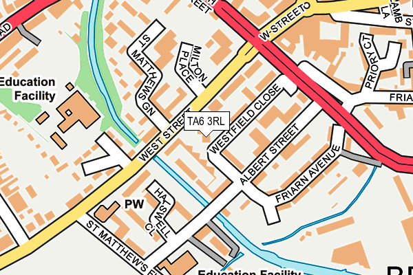 TA6 3RL map - OS OpenMap – Local (Ordnance Survey) TA6 3RL map - OS OpenMap – Local (Ordnance Survey)
