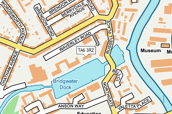 TA6 3RZ map - OS OpenMap – Local (Ordnance Survey) TA6 3RZ map - OS OpenMap – Local (Ordnance Survey)