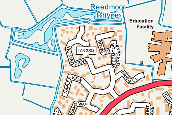 TA6 3SQ map - OS OpenMap – Local (Ordnance Survey) TA6 3SQ map - OS OpenMap – Local (Ordnance Survey)