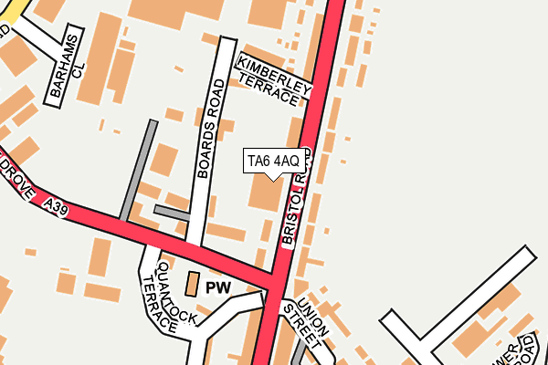 TA6 4AQ map - OS OpenMap – Local (Ordnance Survey) TA6 4AQ map - OS OpenMap – Local (Ordnance Survey)