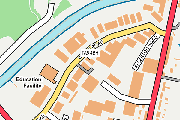 TA6 4BH map - OS OpenMap – Local (Ordnance Survey)