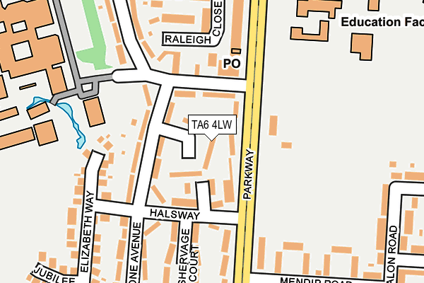 TA6 4LW map - OS OpenMap – Local (Ordnance Survey) TA6 4LW map - OS OpenMap – Local (Ordnance Survey)