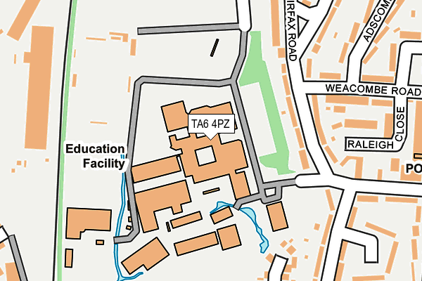 TA6 4PZ map - OS OpenMap – Local (Ordnance Survey) TA6 4PZ map - OS OpenMap – Local (Ordnance Survey)
