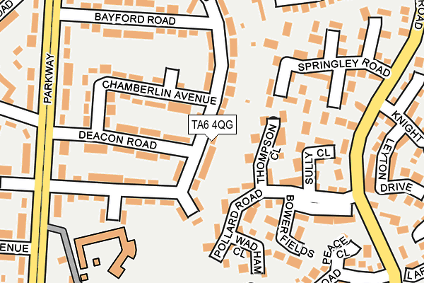TA6 4QG map - OS OpenMap – Local (Ordnance Survey) TA6 4QG map - OS OpenMap – Local (Ordnance Survey)