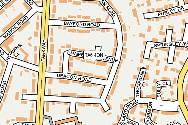 TA6 4QN map - OS OpenMap – Local (Ordnance Survey)