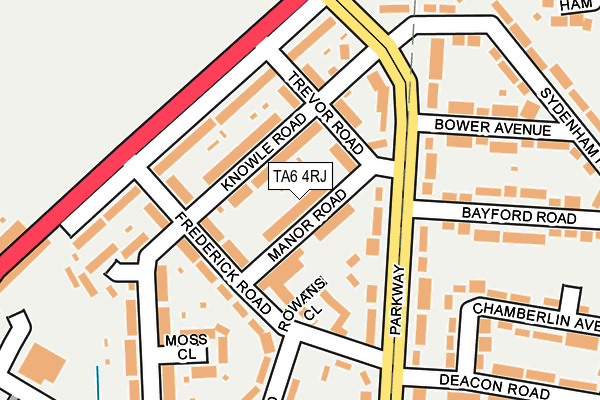 TA6 4RJ map - OS OpenMap – Local (Ordnance Survey) TA6 4RJ map - OS OpenMap – Local (Ordnance Survey)