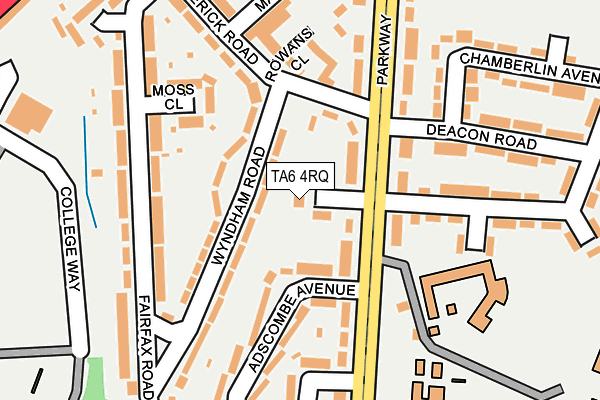 TA6 4RQ map - OS OpenMap – Local (Ordnance Survey) TA6 4RQ map - OS OpenMap – Local (Ordnance Survey)