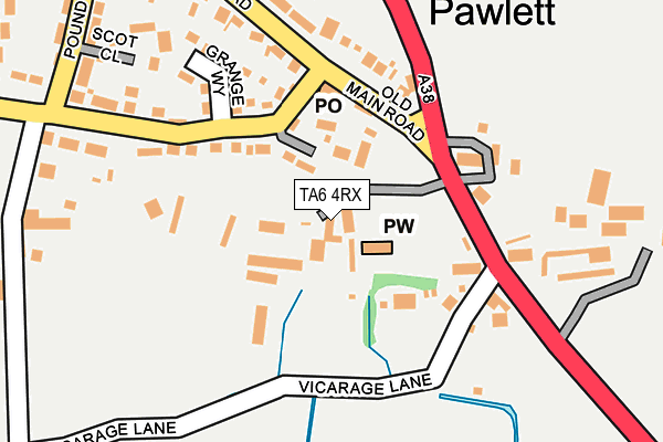 TA6 4RX map - OS OpenMap – Local (Ordnance Survey) TA6 4RX map - OS OpenMap – Local (Ordnance Survey)