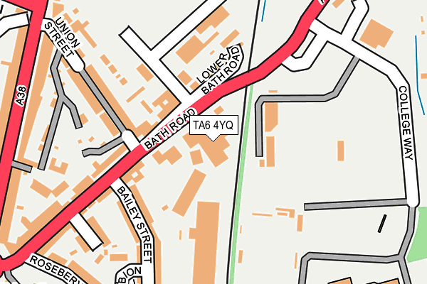 TA6 4YQ map - OS OpenMap – Local (Ordnance Survey) TA6 4YQ map - OS OpenMap – Local (Ordnance Survey)