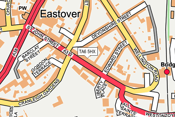 TA6 5HX map - OS OpenMap – Local (Ordnance Survey)