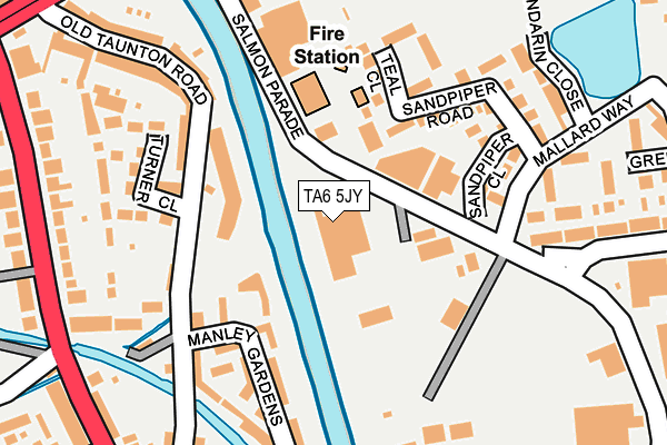 TA6 5JY map - OS OpenMap – Local (Ordnance Survey) TA6 5JY map - OS OpenMap – Local (Ordnance Survey)