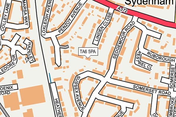 TA6 5PA map - OS OpenMap – Local (Ordnance Survey) TA6 5PA map - OS OpenMap – Local (Ordnance Survey)