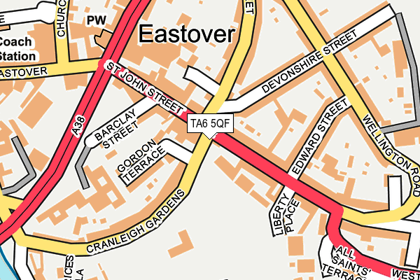 TA6 5QF map - OS OpenMap – Local (Ordnance Survey) TA6 5QF map - OS OpenMap – Local (Ordnance Survey)