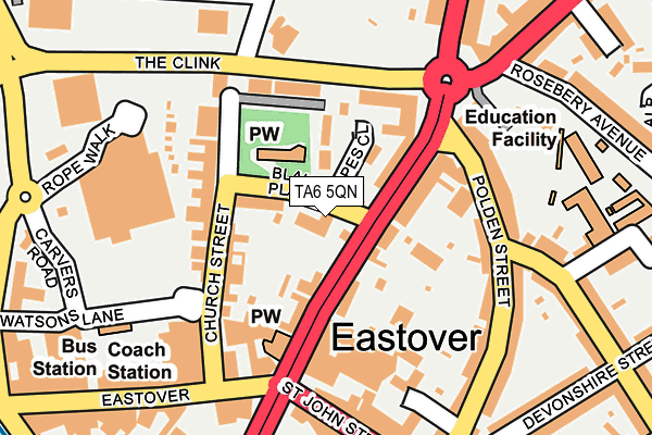 TA6 5QN map - OS OpenMap – Local (Ordnance Survey) TA6 5QN map - OS OpenMap – Local (Ordnance Survey)