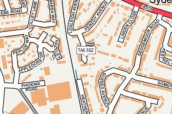 TA6 5SZ map - OS OpenMap – Local (Ordnance Survey) TA6 5SZ map - OS OpenMap – Local (Ordnance Survey)