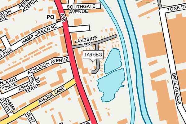 TA6 6BG map - OS OpenMap – Local (Ordnance Survey)