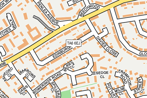 TA6 6EJ map - OS OpenMap – Local (Ordnance Survey) TA6 6EJ map - OS OpenMap – Local (Ordnance Survey)