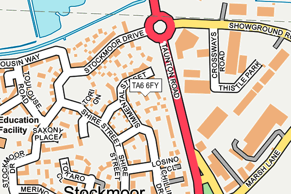 TA6 6FY map - OS OpenMap – Local (Ordnance Survey) TA6 6FY map - OS OpenMap – Local (Ordnance Survey)