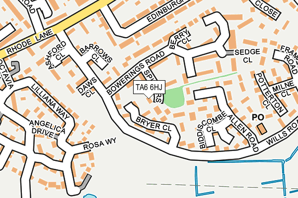 TA6 6HJ map - OS OpenMap – Local (Ordnance Survey) TA6 6HJ map - OS OpenMap – Local (Ordnance Survey)