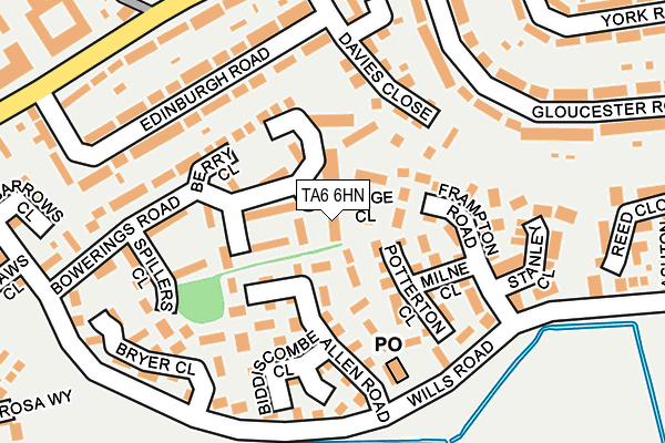 TA6 6HN map - OS OpenMap – Local (Ordnance Survey) TA6 6HN map - OS OpenMap – Local (Ordnance Survey)
