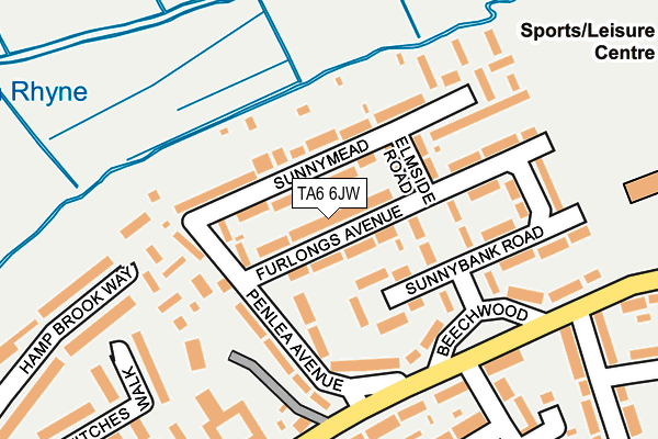 TA6 6JW map - OS OpenMap – Local (Ordnance Survey) TA6 6JW map - OS OpenMap – Local (Ordnance Survey)