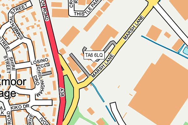 TA6 6LQ map - OS OpenMap – Local (Ordnance Survey) TA6 6LQ map - OS OpenMap – Local (Ordnance Survey)