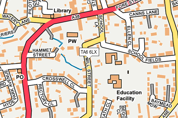 TA6 6LX map - OS OpenMap – Local (Ordnance Survey) TA6 6LX map - OS OpenMap – Local (Ordnance Survey)