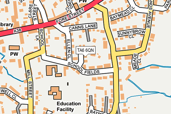 TA6 6QN map - OS OpenMap – Local (Ordnance Survey) TA6 6QN map - OS OpenMap – Local (Ordnance Survey)