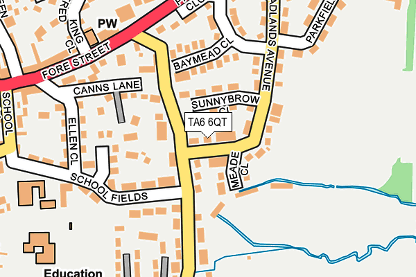 TA6 6QT map - OS OpenMap – Local (Ordnance Survey) TA6 6QT map - OS OpenMap – Local (Ordnance Survey)
