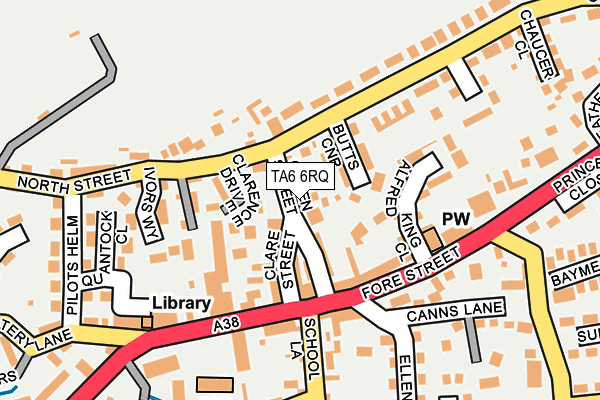 TA6 6RQ map - OS OpenMap – Local (Ordnance Survey) TA6 6RQ map - OS OpenMap – Local (Ordnance Survey)