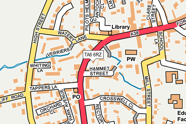 TA6 6RZ map - OS OpenMap – Local (Ordnance Survey) TA6 6RZ map - OS OpenMap – Local (Ordnance Survey)